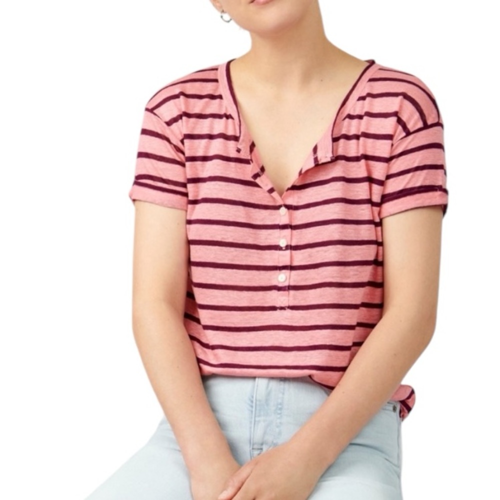 J. Crew Short Sleeve Striped Top